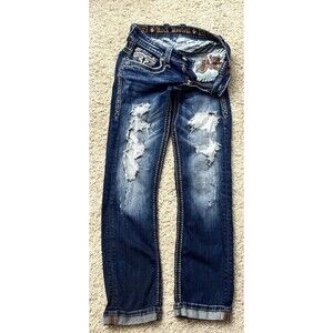 Rock Revival-Men’s 29x29-Morancy-Straight Leg Distressed-Cuffed Bottom Jeans